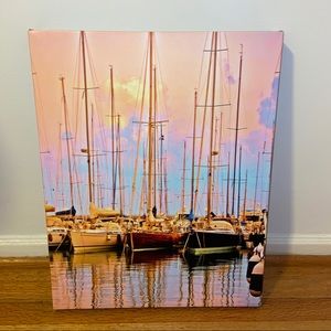 BOATS AT DUSK – San Remo, Italy - photo on canvas